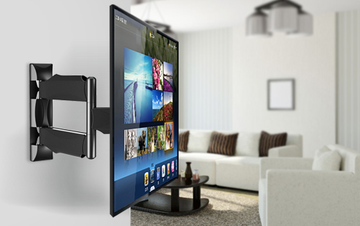 Base de pared de brazo con movimiento para TV