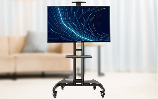 Soporte de piso pedestal con movimiento para TV